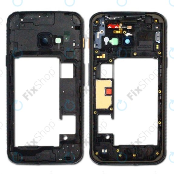 Средна рамка за Samsung Xcover 4s G398F, GH98-44218A, черен, Black, Genuine Service Pack