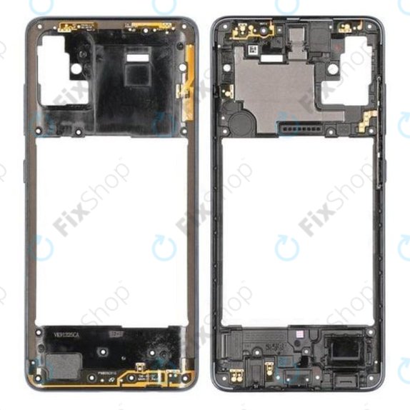 Средна рамка за Samsung A51 A515F, GH98-45033B, Prism Crush Black, Genuine Service Pack