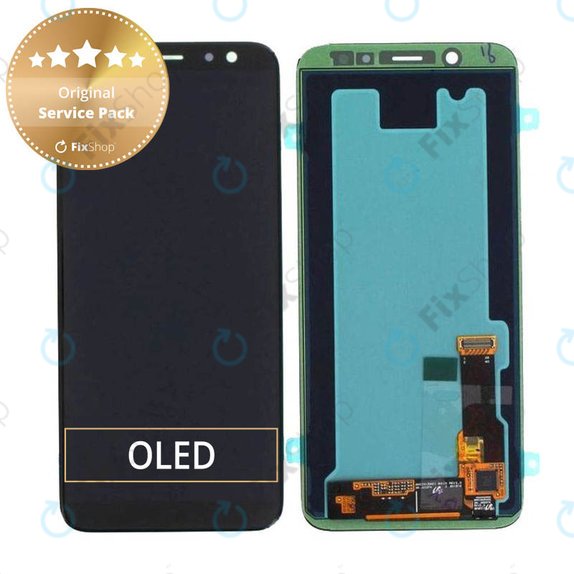 дисплей OLED за Samsung A6 A600F (2018), Тъчскрийн без рамка, GH97-21897A, GH97-21898A, Genuine Service Pack