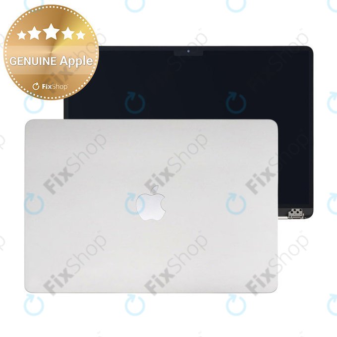 LCD дисплей за MacBook Air 15", A3114 (2024), с предно стъкло и капак, Silver, 661-40256, Genuine Apple