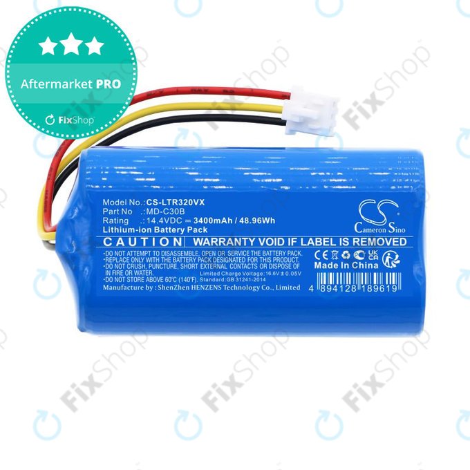 Батерия за Blaupunkt BlueBot XSMART, 3400mAh, Li-Ion, 14.4V, BPK-VCBB1XB, Xboost, D071-INR-CH-4S1P, HQ