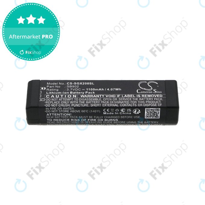 Батерия за Shure GLXD1, 2, MXW2, 1100mAh, Li-Ion, 3.7V, SB902, HQ