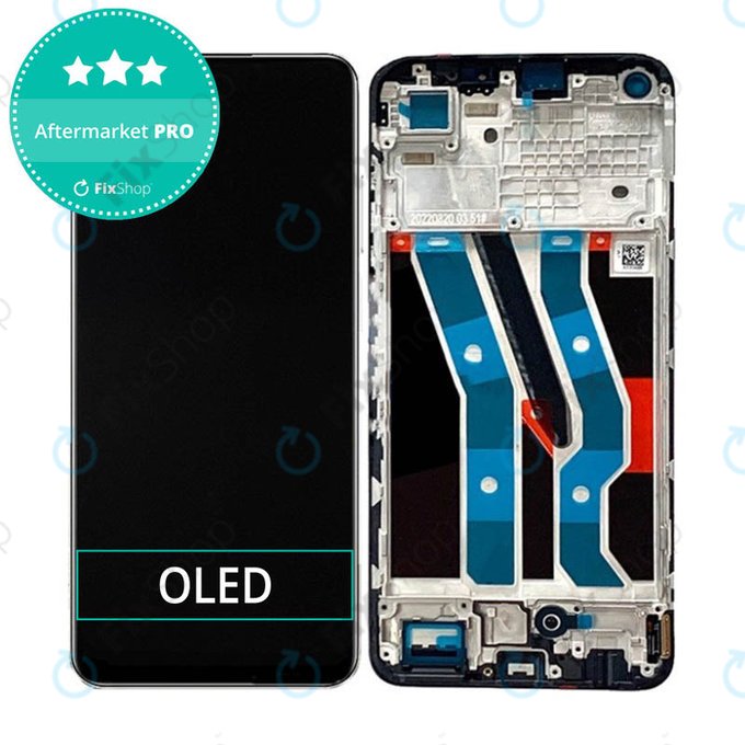 дисплей OLED за Realme 10 4G, Тъчскрийн и рамка, син, Blue,