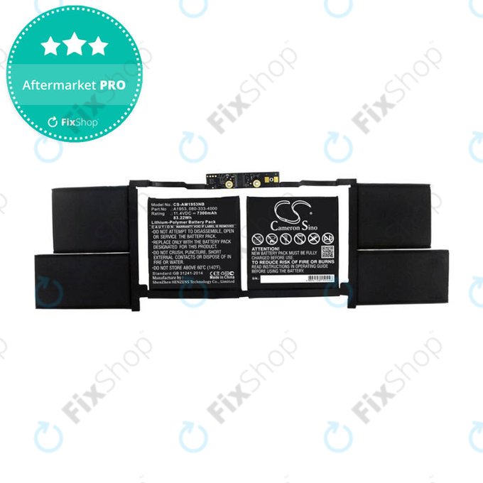 батерия за MacBook Pro 15" A1990 (2018 – 2019), A1953, 7300mAh, HQ