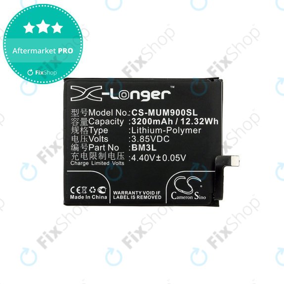 Батерия за Xiaomi Mi 9, 3200mAh, Li-Pol, 3.85 V, BM3L, HQ