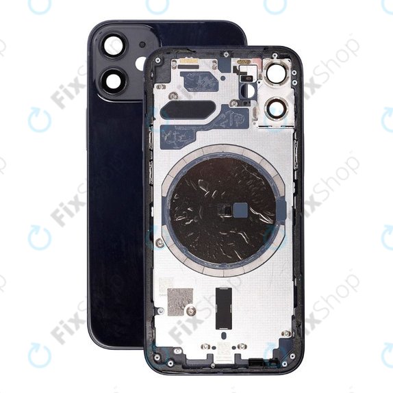 Заден калъф за iPhone 12 Mini, черен, Black