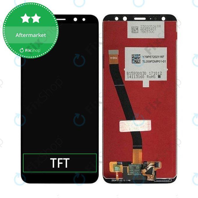 дисплей за Huawei Mate 10 Lite, Тъчскрийн без рамка, черен, Black, TFT