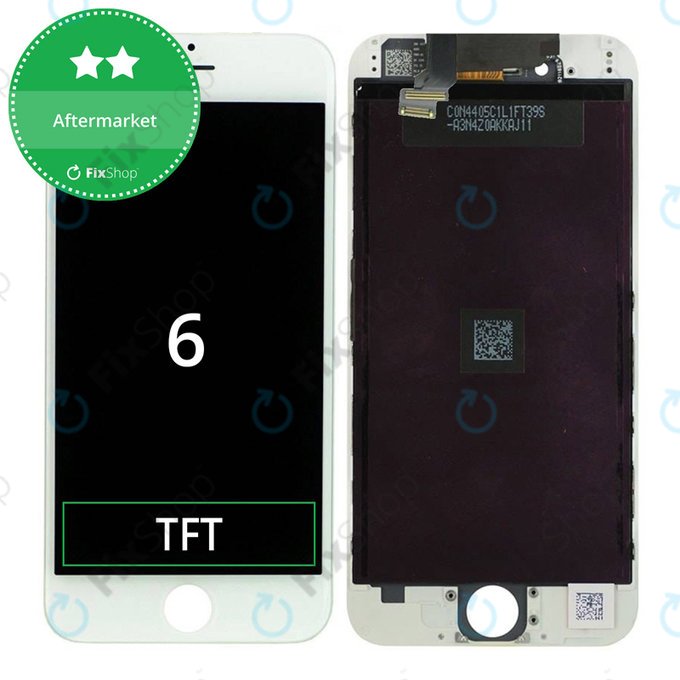 Дисплей за iPhone 6, White, Тъчскрийн с рамка