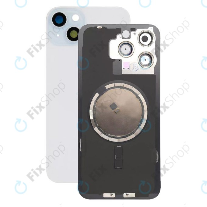 задния капак с обектив на камерата за iPhone 15 Plus, син, Blue