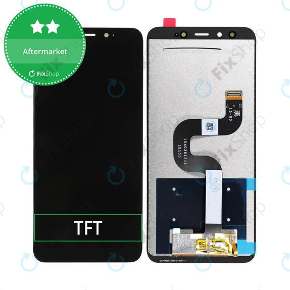 дисплей за Xiaomi Mi A2 (Mi 6X), Тъчскрийн без рамка, черен, Black, TFT
