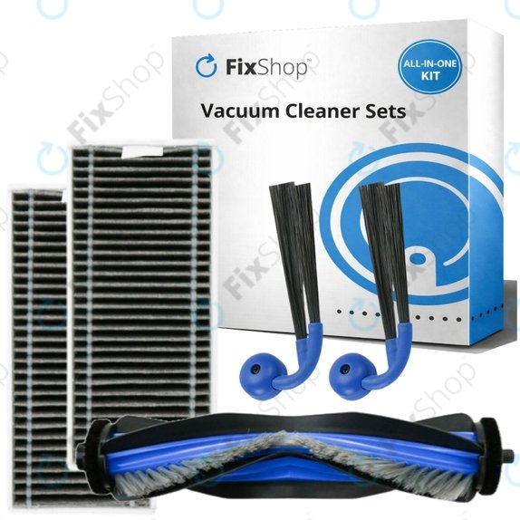 Комплект резервни части за Ecovacs Deebot X9 Pro Omni (1x Основна четка, 2x Филтър, 2x Странична четка)