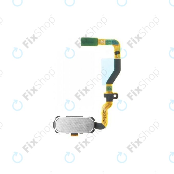Начален бутон с гъвкав кабел за Samsung S7 G930F, бял, White, GH96-09789D, Genuine Service Pack