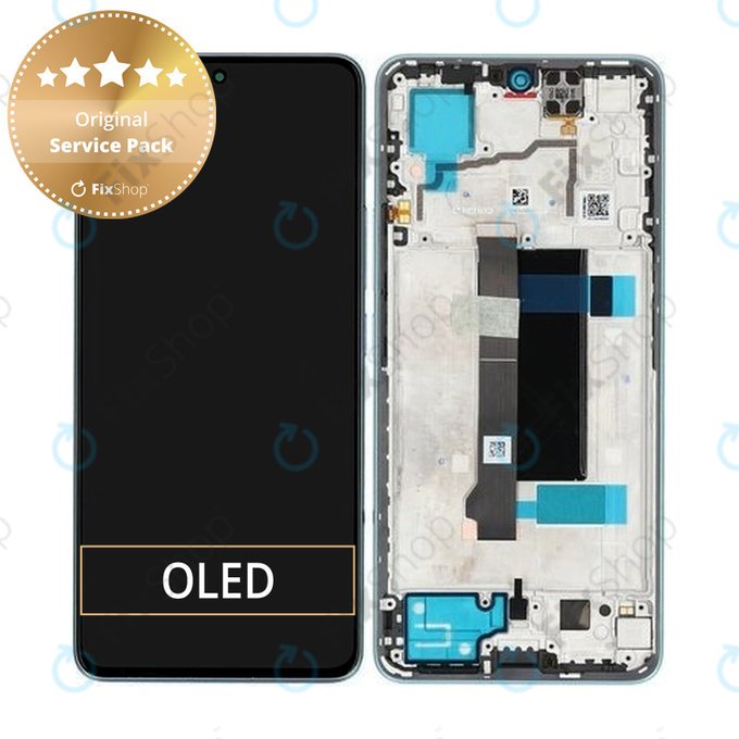 Дисплей за Xiaomi Redmi Note 13 Pro 5G 2312DRA50C, Ocean Teal, Тъчскрийн с рамка, 5600010N1600 Genuine Service Pack