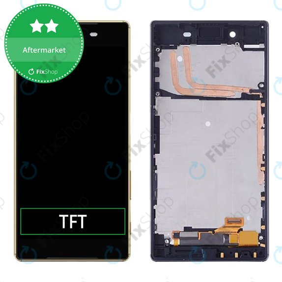 дисплей за Sony Xperia Z5 E6653, Тъчскрийн и рамка, черен, Black, TFT