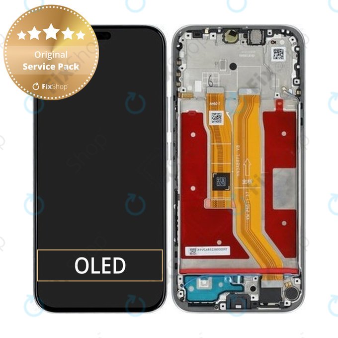 Дисплей за Honor 400 Lite, Velvet Grey, Тъчскрийн с рамка, 0235ANTG Genuine Service Pack