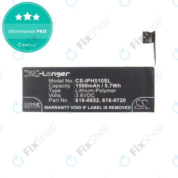 Батерия за iPhone 5S, 5C, 616-0652, 616-0720, 1500mAh