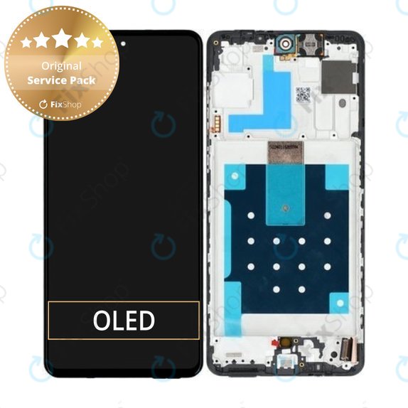 дисплей за Samsung M55 M556B, Тъчскрийн и рамка, GH81-25791A, черен, Black, Genuine Service Pack