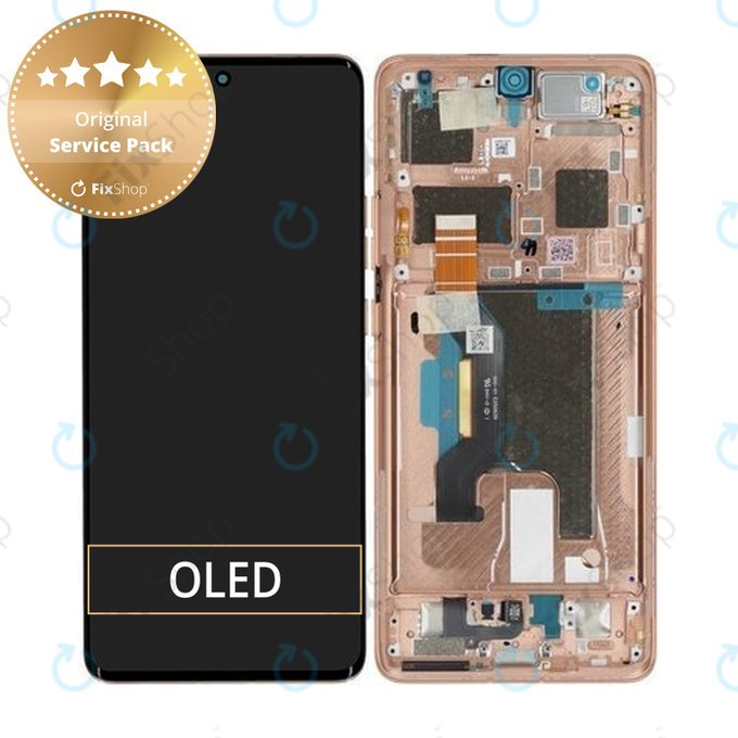 Дисплей за Motorola Edge 50 Ultra, Peach Fuzz, Тъчскрийн с рамка, 5D68C24485 Genuine Service Pack