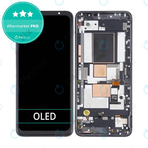 дисплей OLED за Asus ROG Phone 5 ZS673KS, Тъчскрийн и рамка, Phantom Black
