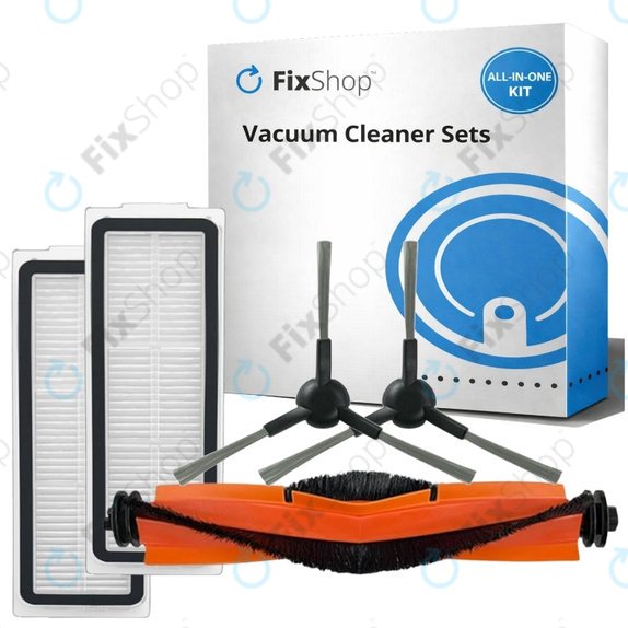 Комплект резервни части за Xiaomi Robot Vacuum X20 Max, X20 Pro (1x Основна четка, 2x Филтър, 2x Странична четка)