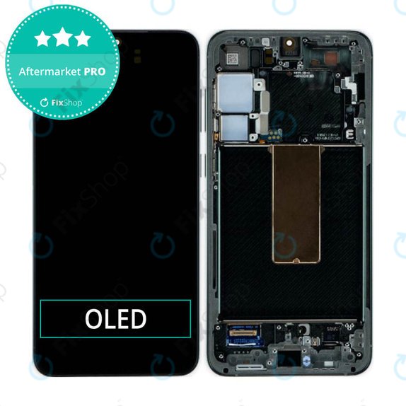 дисплей OLED за Samsung S23 Plus S916B, Тъчскрийн и рамка, Phantom Black