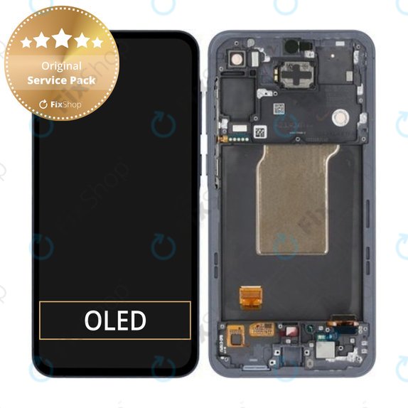 дисплей за Samsung A55 A556B, Тъчскрийн и рамка, GH82-34305A, Awesome Navy, Genuine Service Pack