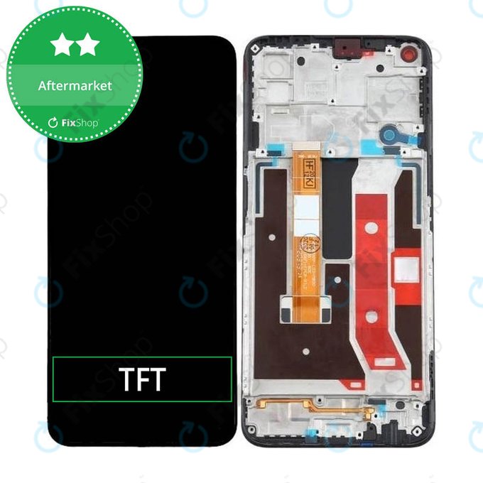 дисплей за Oppo A72, Тъчскрийн и рамка, Twilight Black, TFT