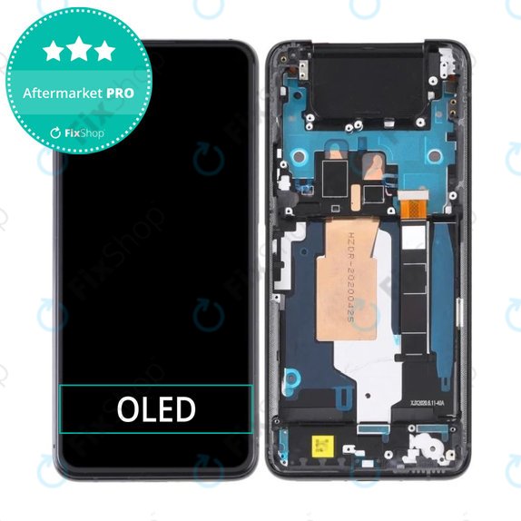 Дисплей OLED за Asus Zenfone 7 Pro ZS671KS, Тъчскрийн и рамка, Aurora Black