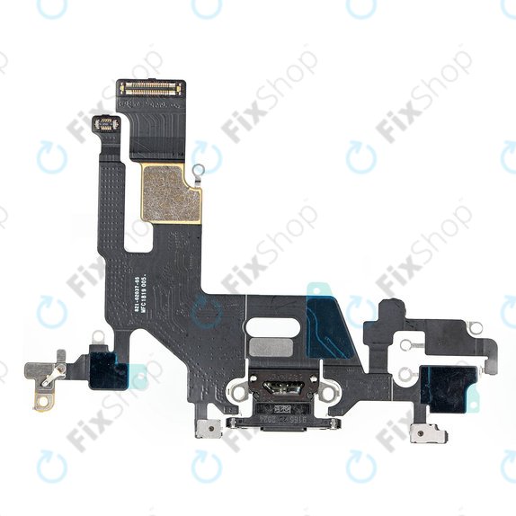 Конектор за зареждане с гъвкав кабел за iPhone 11, черен, Black