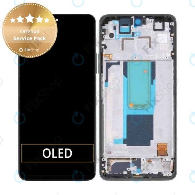 дисплей за Xiaomi Redmi Note 11 Pro+ 5G 220333QAG, Тъчскрийн и рамка, TFT, 560001K16U00, Mysterious Black, Genuine Service Pack