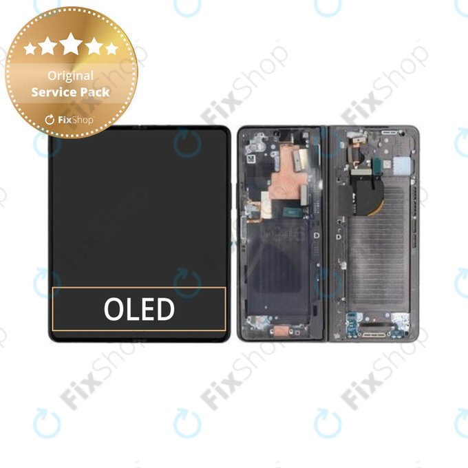 дисплей за Samsung Z Fold 5 F946B, Тъчскрийн и рамка, GH82-31842D, Gray, Genuine Service Pack