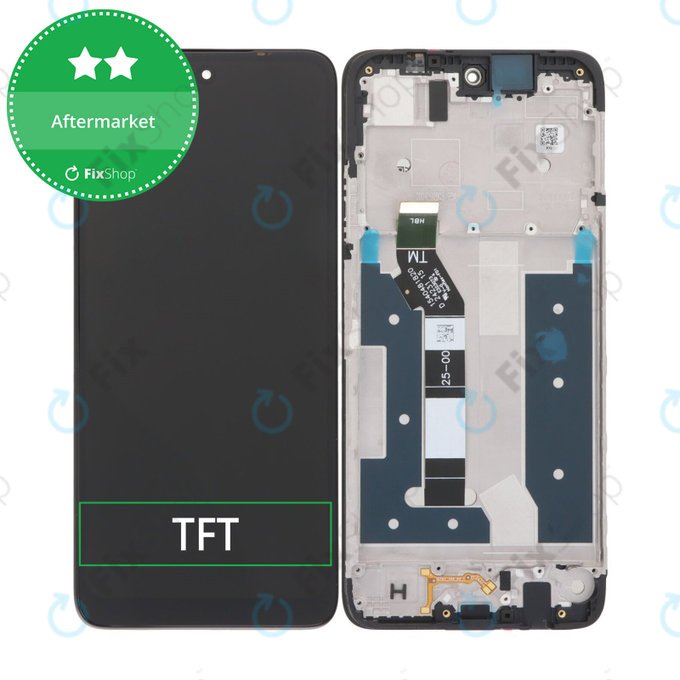 Дисплей за Motorola Moto G35 5G, Black, Тъчскрийн с рамка
