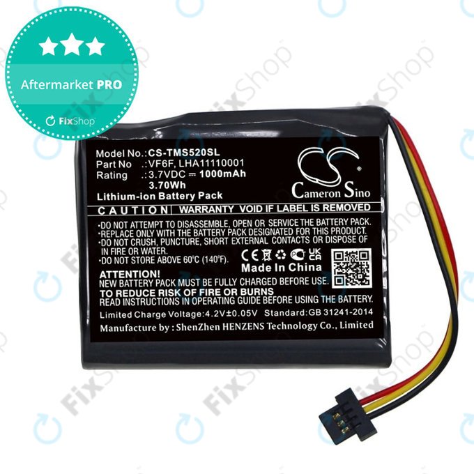 Батерия за TomTom Start 52, 1000mAh, Li-Ion, 3.7V, VF6F, HQ