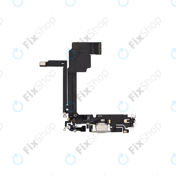 Конектор за зареждане с гъвкав кабел за iPhone 15 Pro Max, White Titanium
