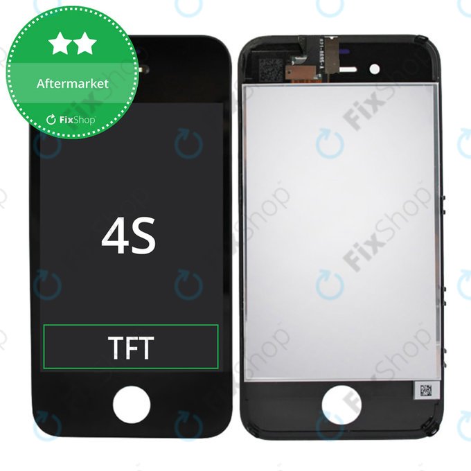Дисплей за iPhone 4S, Black, Тъчскрийн с рамка