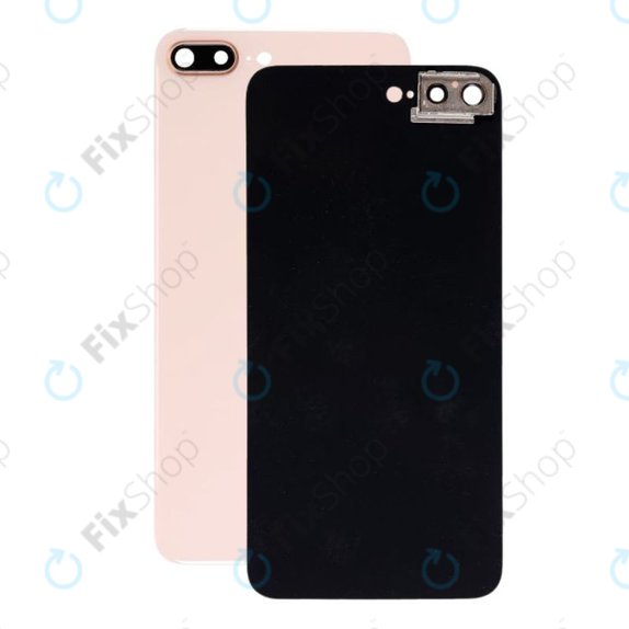 Задно стъкло с държач за камера за iPhone 8 Plus, Злато, Gold,