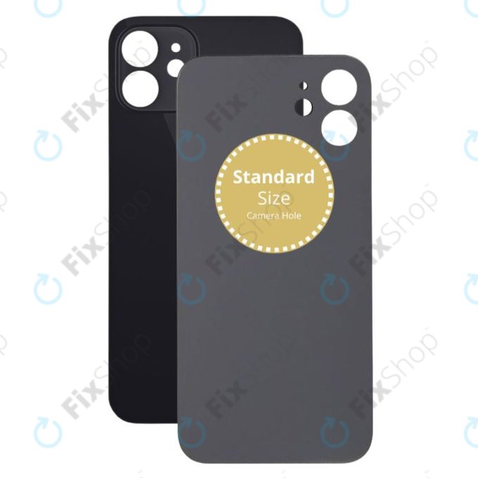 задния капак за iPhone 12, черен, Black