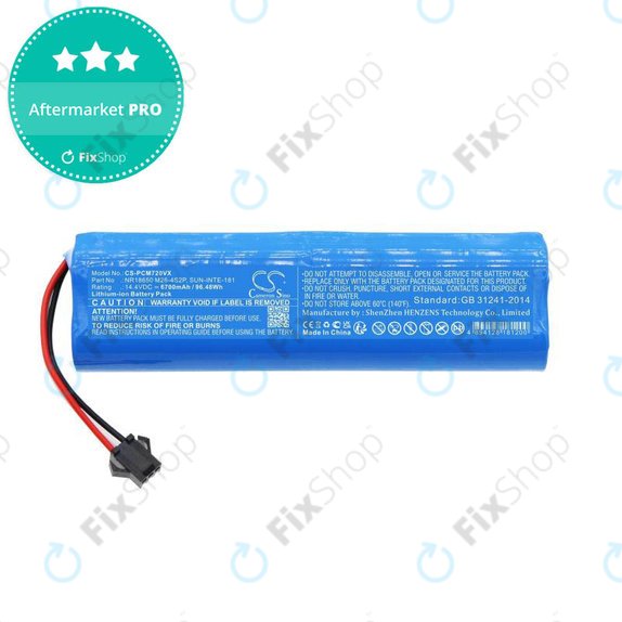 Батерия за Xiaomi EVA, EVE Plus, Viomi S9, Lenovo T1 Pro, Lydsto R1, R1 Pro, S1, S1 Pro, NR18650 M26-4S2P, SUN-INTE-181, H18650CH-4S2P, Li-Ion 14.4V 6700mAh, HQ
