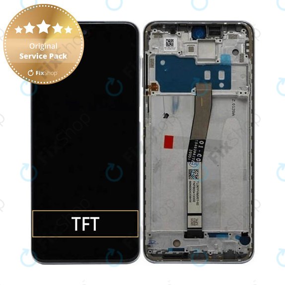 дисплей за Xiaomi Redmi Note 9 Pro, Тъчскрийн и рамка, 560003J6B200, Interstellar Grey, Genuine Service Pack