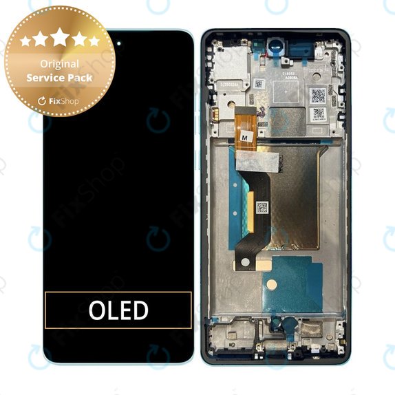 Дисплей за Motorola Edge 60 Fusion, Amazonite, Тъчскрийн с рамка, 5D68C29879 Genuine Service Pack