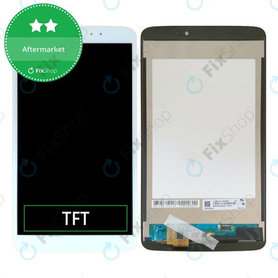 LCD дисплей за LG G Pad V500, Тъчскрийн без рамка, бял, White, TFT