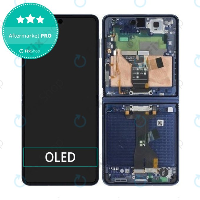 Дисплей OLED за Samsung Z Flip 7 F766B, Blue Shadow, Тъчскрийн с рамка