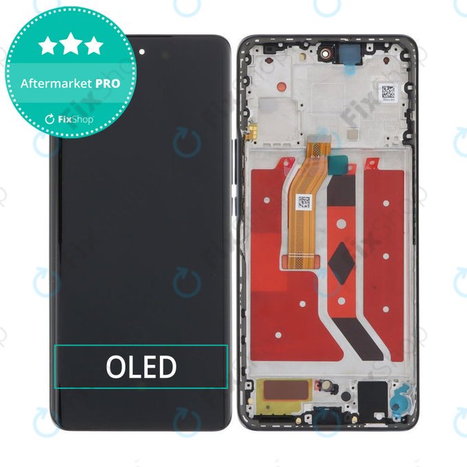 Дисплей OLED за Honor Magic6 Lite, Midnight Black, Тъчскрийн с рамка