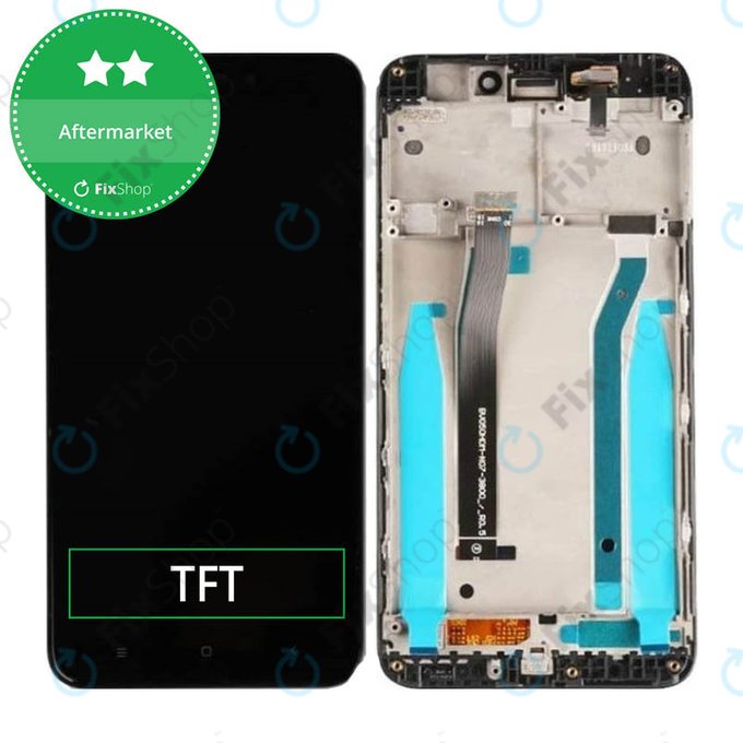 дисплей за Xiaomi Redmi 4X, Тъчскрийн и рамка, черен, Black, TFT