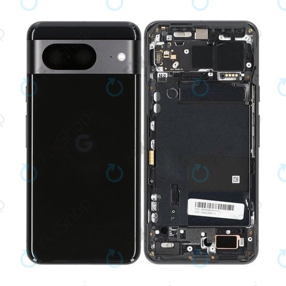 Заден капак за Google Pixel 8 GKWS6, G9BQD, Obsidian, G949-00563-01, Genuine Service Pack