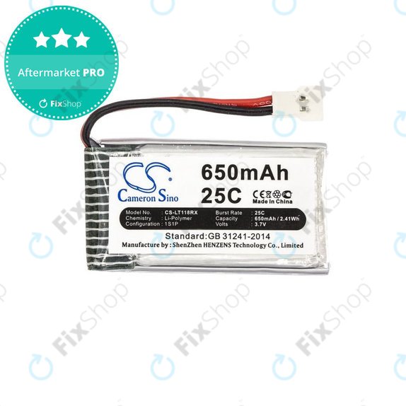 Батерия за Hubsan X4 H107, 650mAh, Li-Pol, 3.7V, H107C-A24, HQ