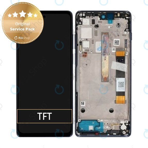 дисплей за Motorola Moto G200 XT2175, Тъчскрийн и рамка, TFT, 5D68C20181, Stellar Blue, Genuine Service Pack