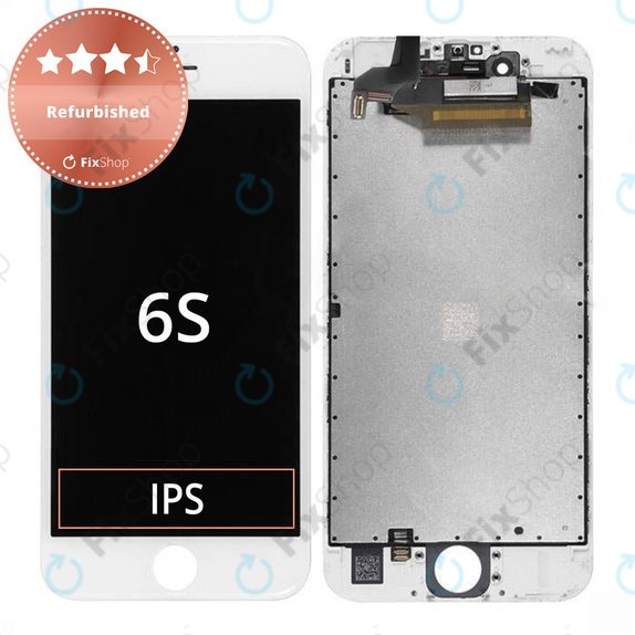 Дисплей за iPhone 6S, White, Тъчскрийн с рамка, Refurbished