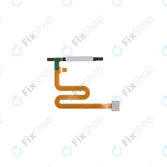 Сензор за пръстов отпечатък с гъвкав кабел за Samsung A14 A145R, GH81-23530A, сребрист, Silver, Genuine Service Pack