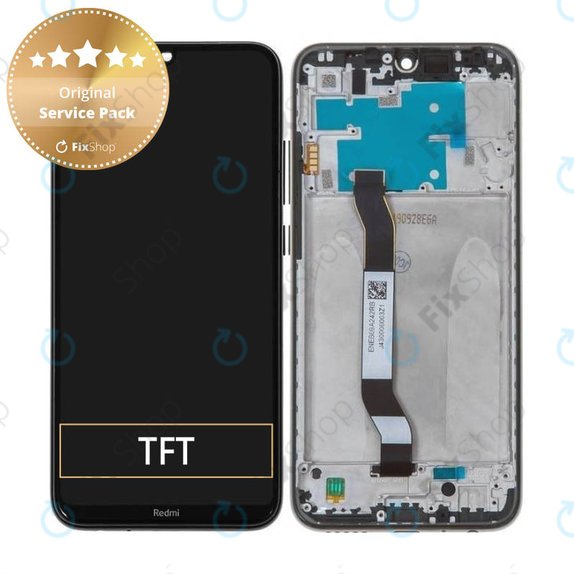 дисплей за Xiaomi Redmi Note 8, Тъчскрийн и рамка, 5600050C3J00, Space Black, Genuine Service Pack